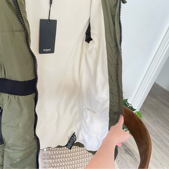 Hudson Kids Unisex Fur Hood Winter Moss Long Puffer Jacket/Sz: XL - Picture 4 of 14